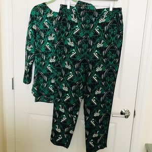J.Crew Jungle Print Two Piece Outfit